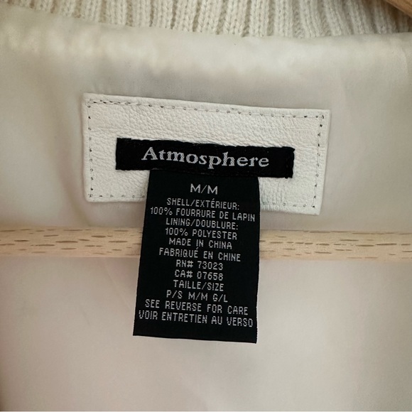 Vintage 90's Y2K Atmosphere Soft Rabbit Fur Bomber Jacket with Pockets - Medium - Picture 5 of 13